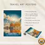 Golden Temple Amrit Sarovar - Amritsar - Travel Wall Art Print Poster - Art Print - Travel Art Poster
