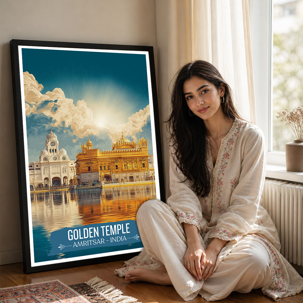 Golden Temple Amrit Sarovar - Amritsar - Travel Wall Art Print Poster - Art Print - Travel Art Poster