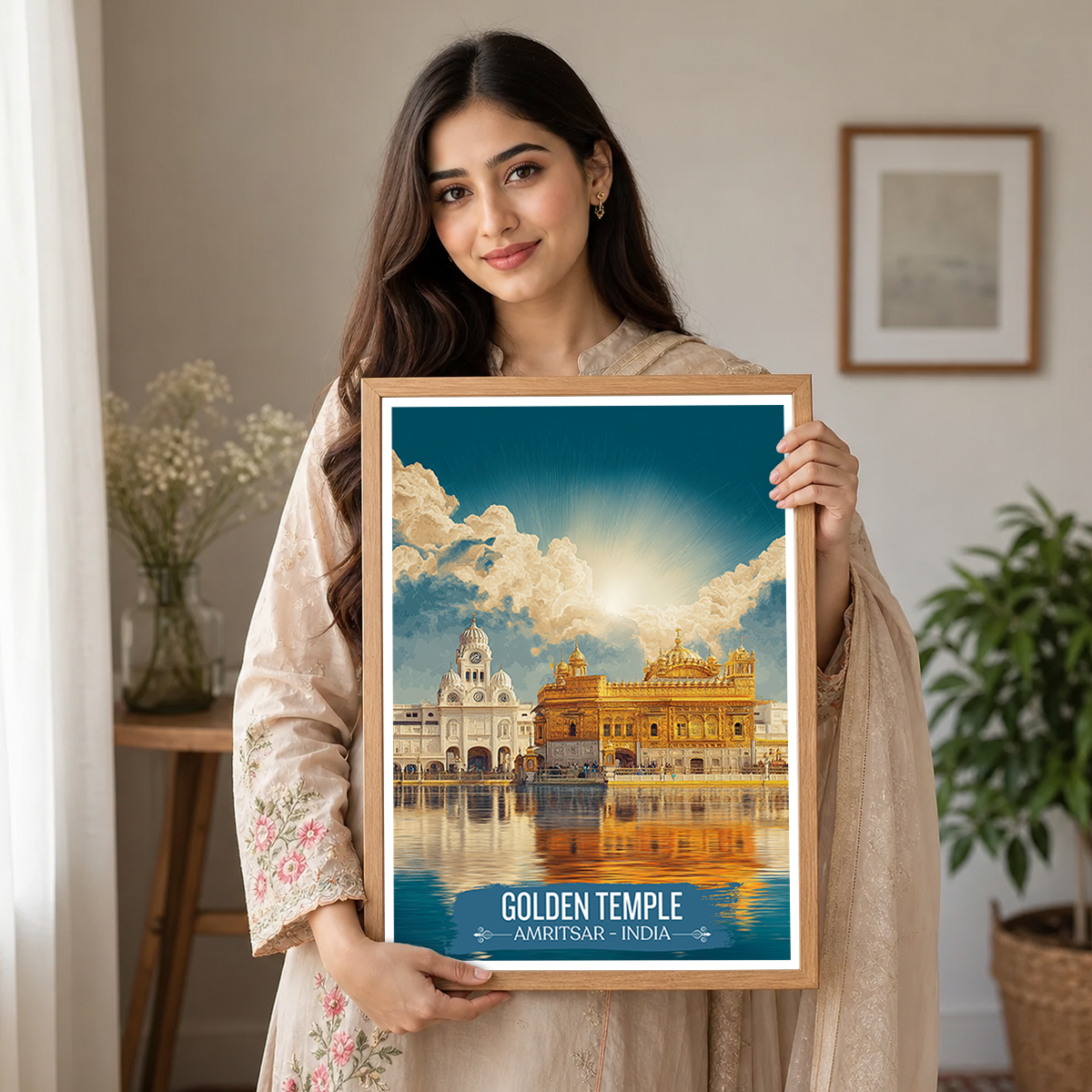 Golden Temple Amrit Sarovar - Amritsar - Travel Wall Art Print Poster - Art Print - Travel Art Poster