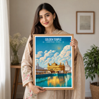 Sikh Holy Golden Temple - Amritsar - Travel Wall Art Print Poster - Art Print - Travel Art Poster