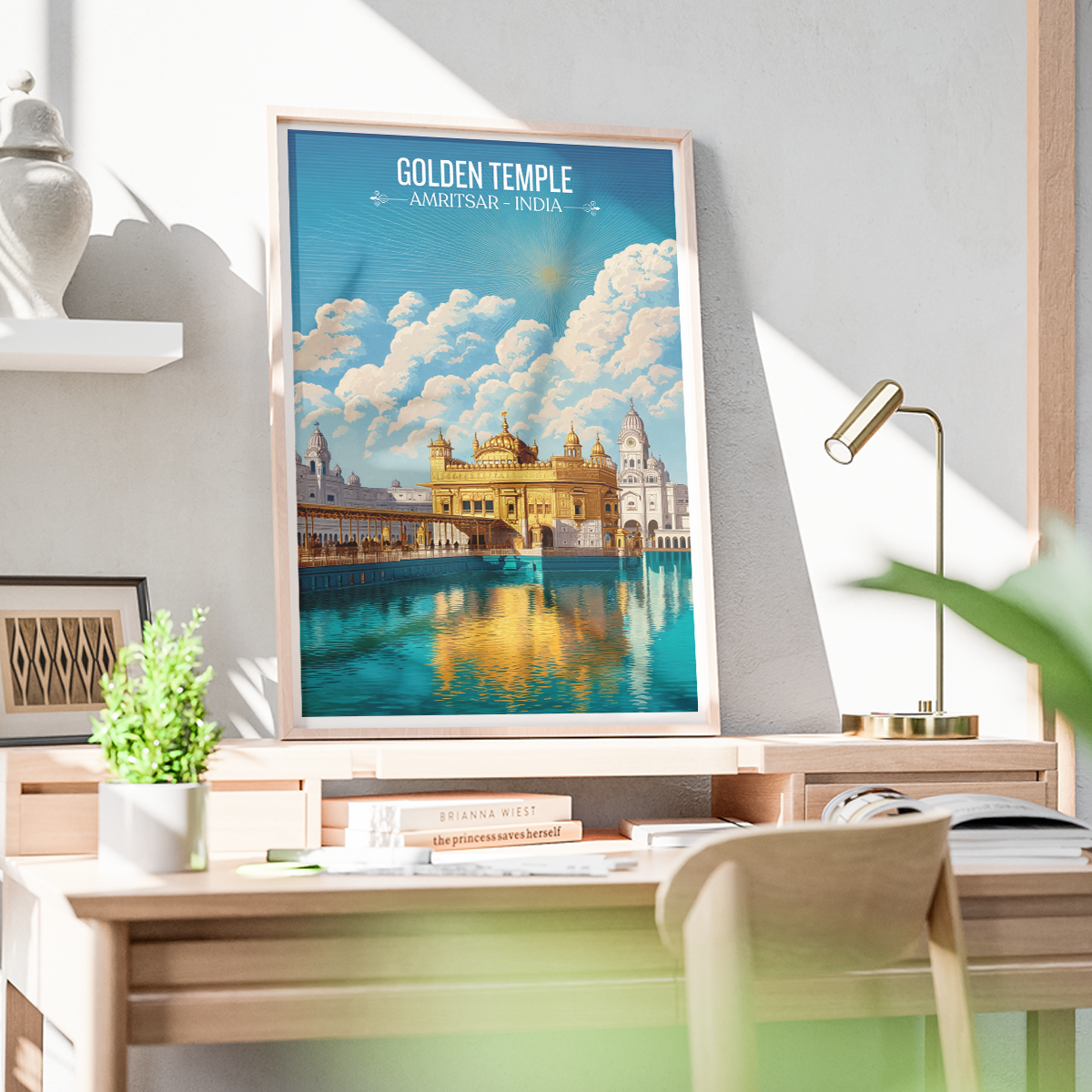 Sikh Holy Golden Temple - Amritsar - Travel Wall Art Print Poster - Art Print - Travel Art Poster