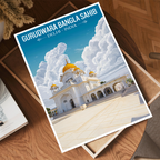 Gurudwara Bangla Sahib – New Delhi Travel Art Poster - Art Print - Travel Art Poster
