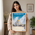 Gurudwara Bangla Sahib – New Delhi Travel Art Poster - Art Print - Travel Art Poster