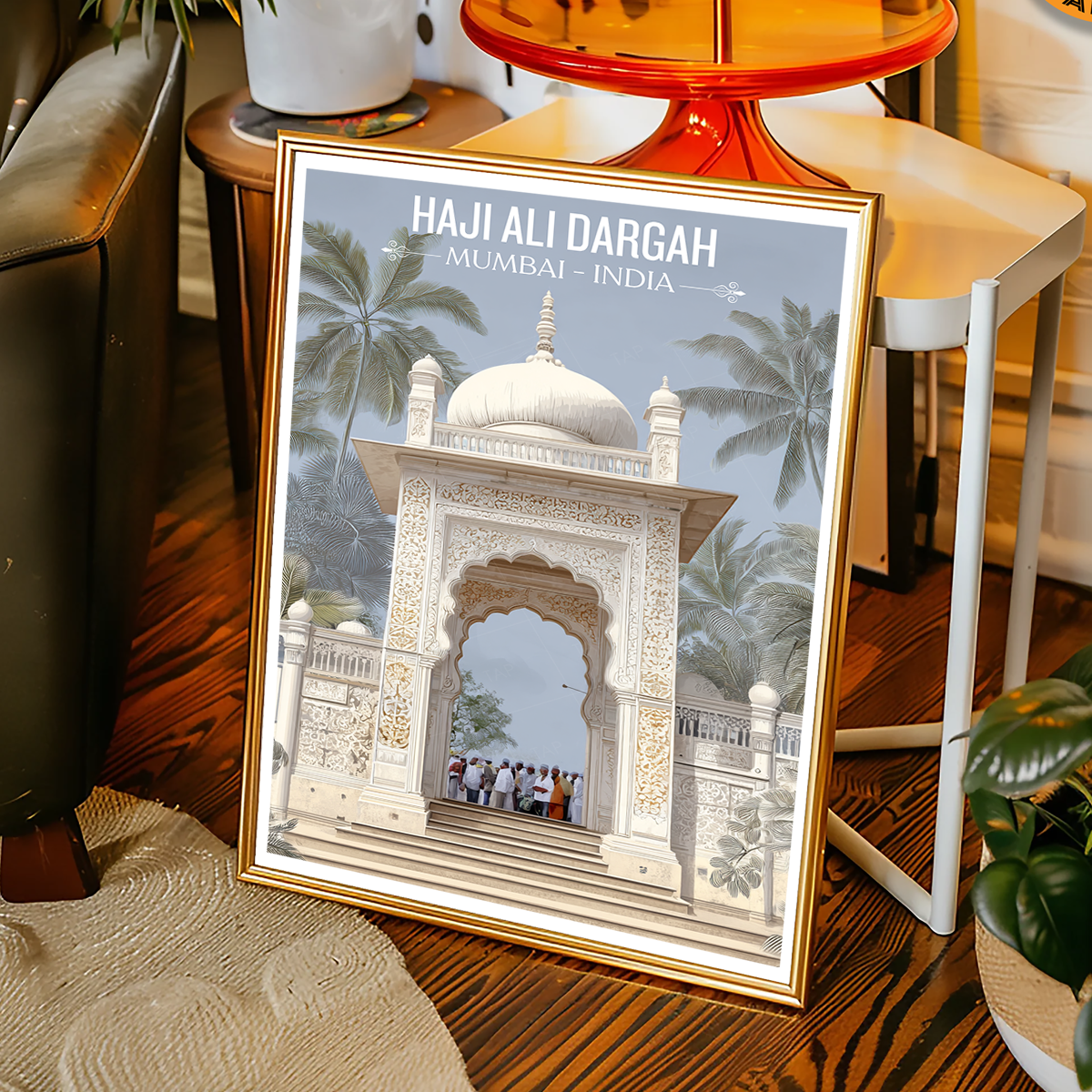 Haji Ali Dargah - Mumbai - Travel Wall Art Print Poster - Art Print - Travel Art Poster