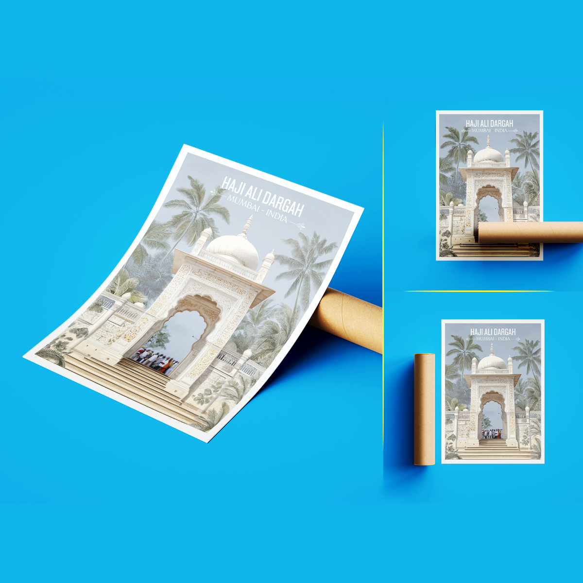 Haji Ali Dargah - Mumbai - Travel Wall Art Print Poster - Art Print - Travel Art Poster