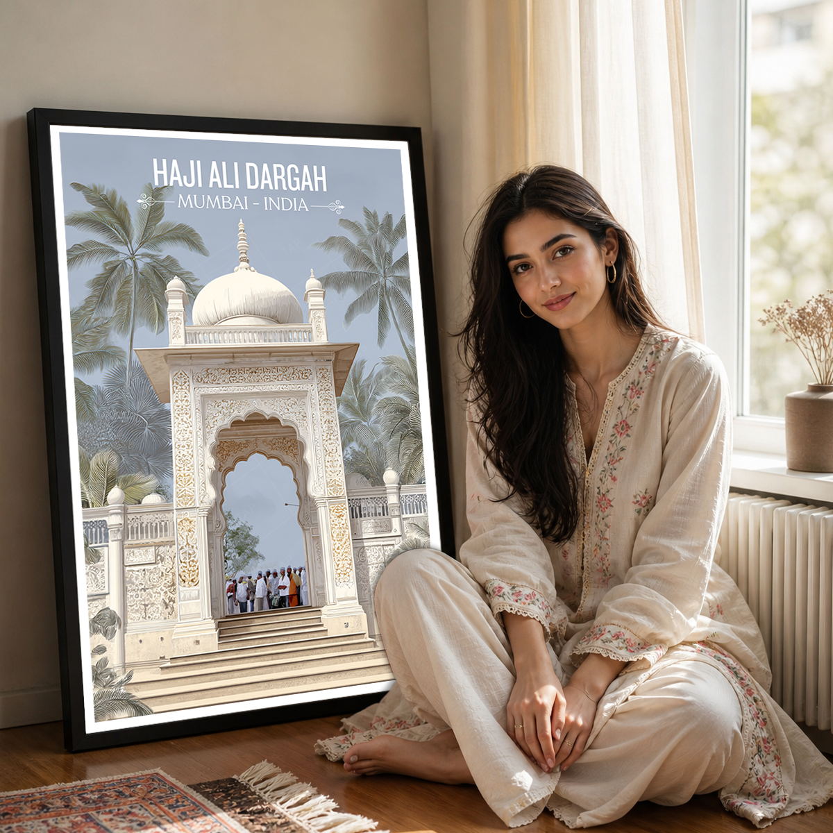 Haji Ali Dargah - Mumbai - Travel Wall Art Print Poster - Art Print - Travel Art Poster