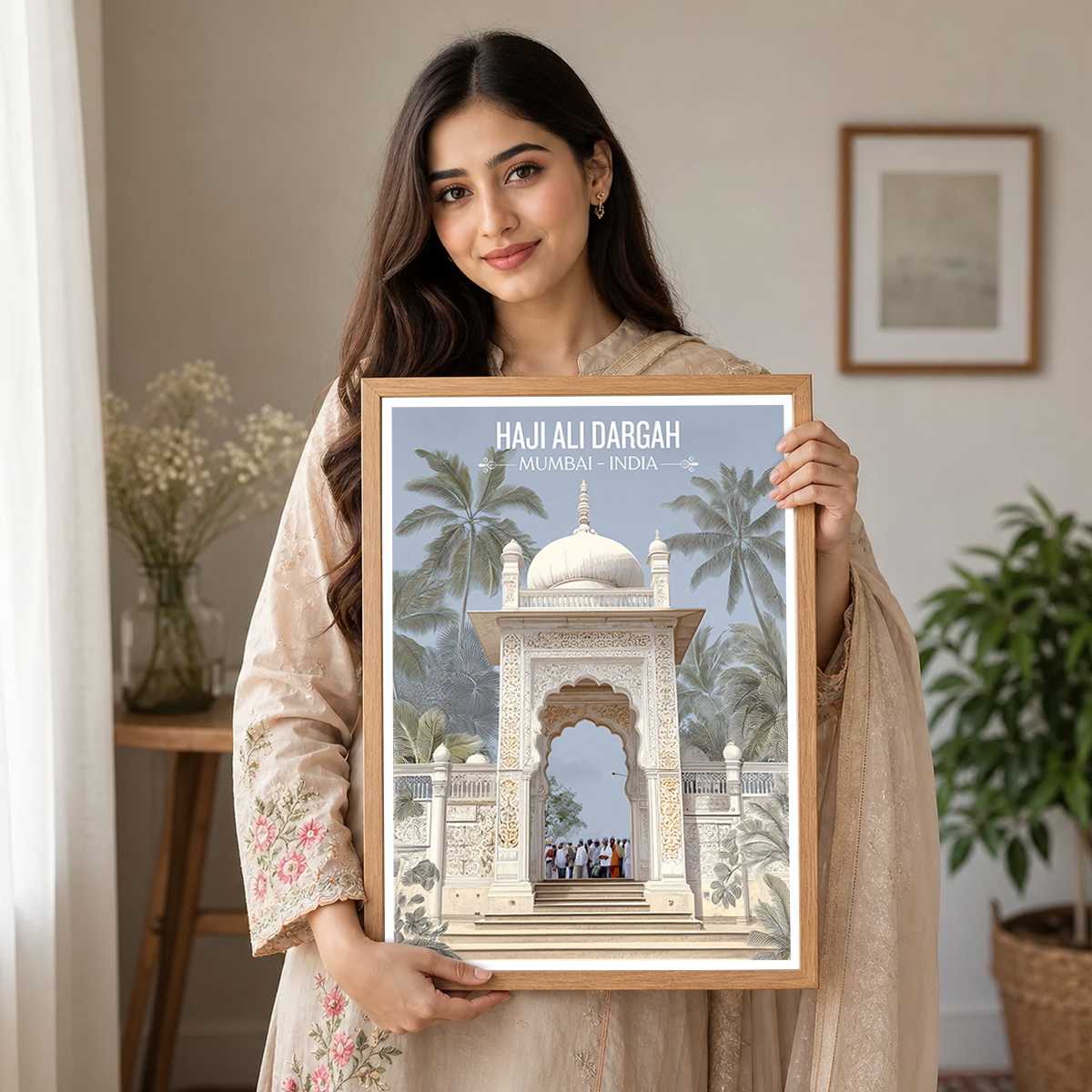 Haji Ali Dargah - Mumbai - Travel Wall Art Print Poster - Art Print - Travel Art Poster