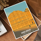 Hawa Mahal - Jaipur - Travel Wall Art Print Poster - Art Print - Travel Art Poster