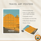Hawa Mahal - Jaipur - Travel Wall Art Print Poster - Art Print - Travel Art Poster