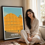 Hawa Mahal - Jaipur - Travel Wall Art Print Poster - Art Print - Travel Art Poster