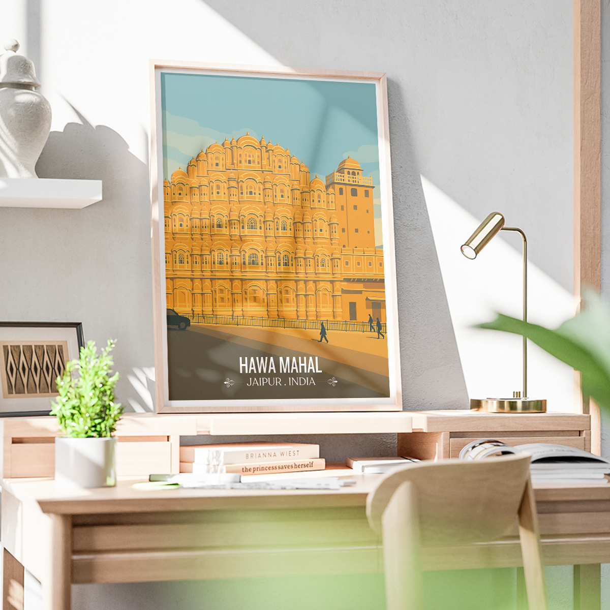 Hawa Mahal - Jaipur - Travel Wall Art Print Poster - Art Print - Travel Art Poster