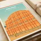 Win Palace Hawa Mahal - Jaipur - Travel Wall Art Print Poster - Art Print - Travel Art Poster
