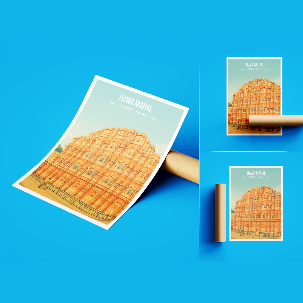 Win Palace Hawa Mahal - Jaipur - Travel Wall Art Print Poster - Art Print - Travel Art Poster