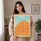 Win Palace Hawa Mahal - Jaipur - Travel Wall Art Print Poster - Art Print - Travel Art Poster