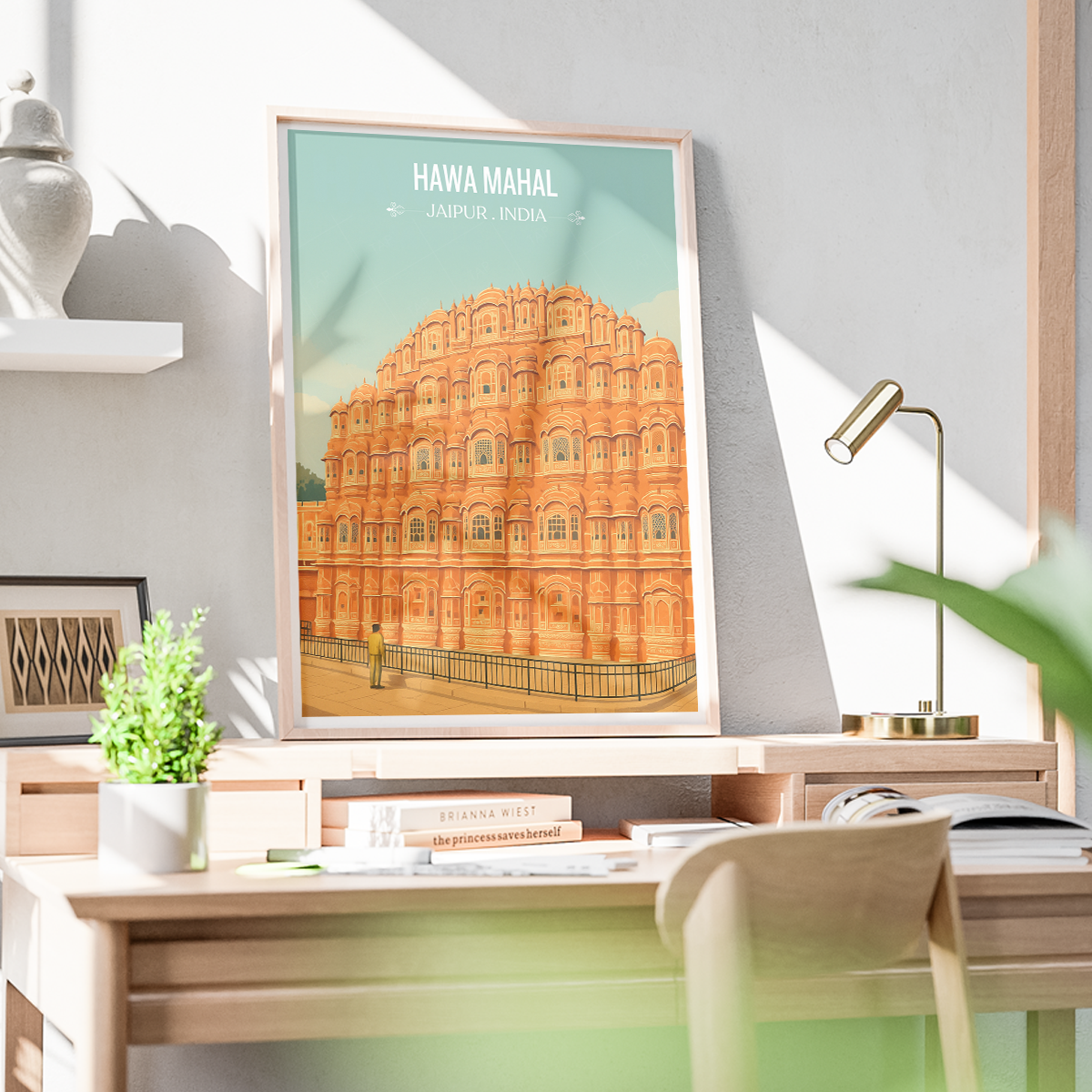 Win Palace Hawa Mahal - Jaipur - Travel Wall Art Print Poster - Art Print - Travel Art Poster