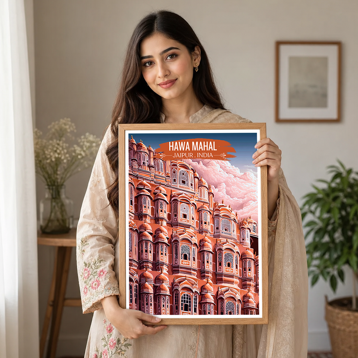 Palace of the Breeze - Jaipur - Travel Wall Art Print Poster - Art Print - Travel Art Poster