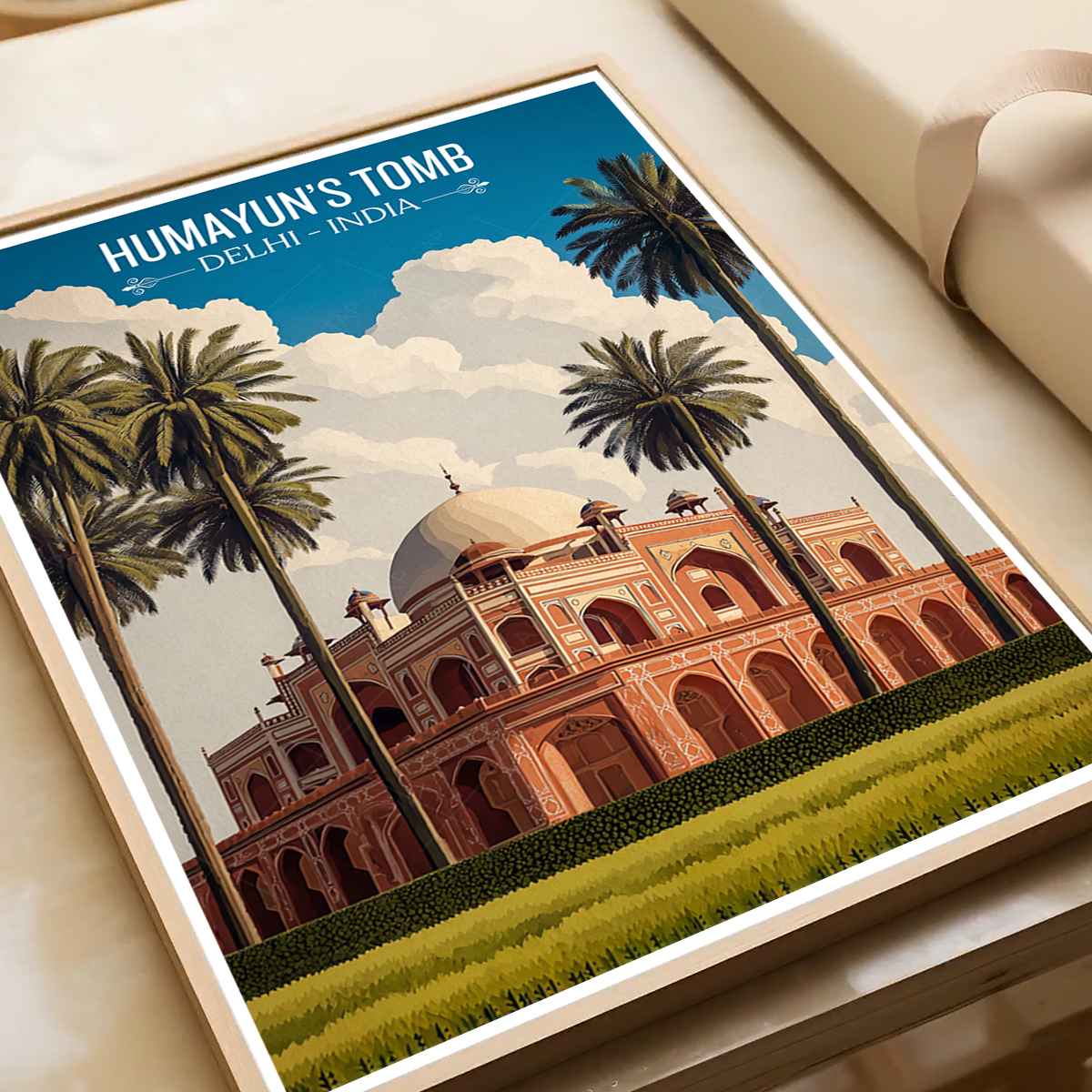 Humayun's Tomb - Delhi - Travel Wall Art Print Poster - Art Print - Travel Art Poster