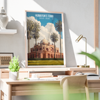 Humayun's Tomb - Delhi - Travel Wall Art Print Poster - Art Print - Travel Art Poster