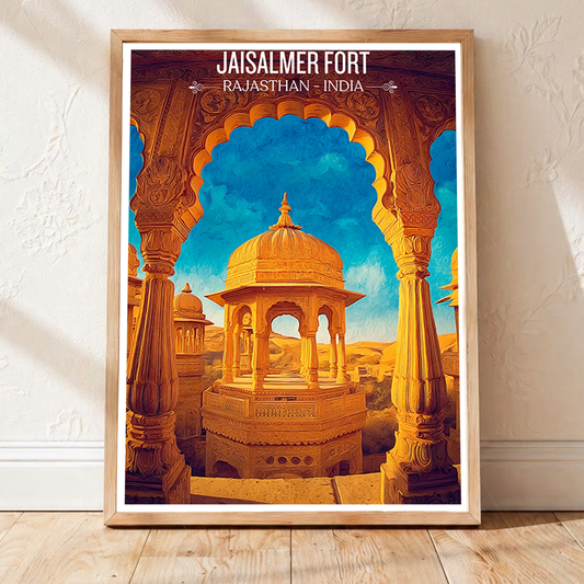Jaisalmer Fort Sonar Qila Sonargarh - Rajasthan - Travel Wall Art Print Poster - Art Print - Travel Art Poster