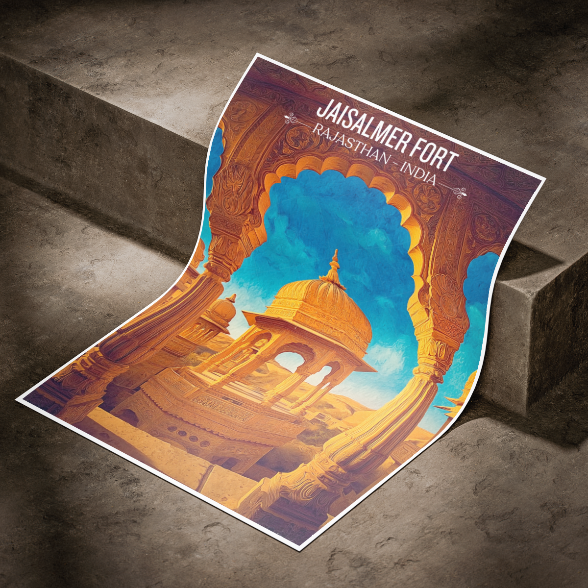 Jaisalmer Fort Sonar Qila Sonargarh - Rajasthan - Travel Wall Art Print Poster - Art Print - Travel Art Poster