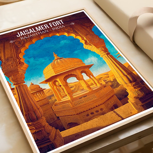 Jaisalmer Fort Sonar Qila Sonargarh - Rajasthan - Travel Wall Art Print Poster - Art Print - Travel Art Poster