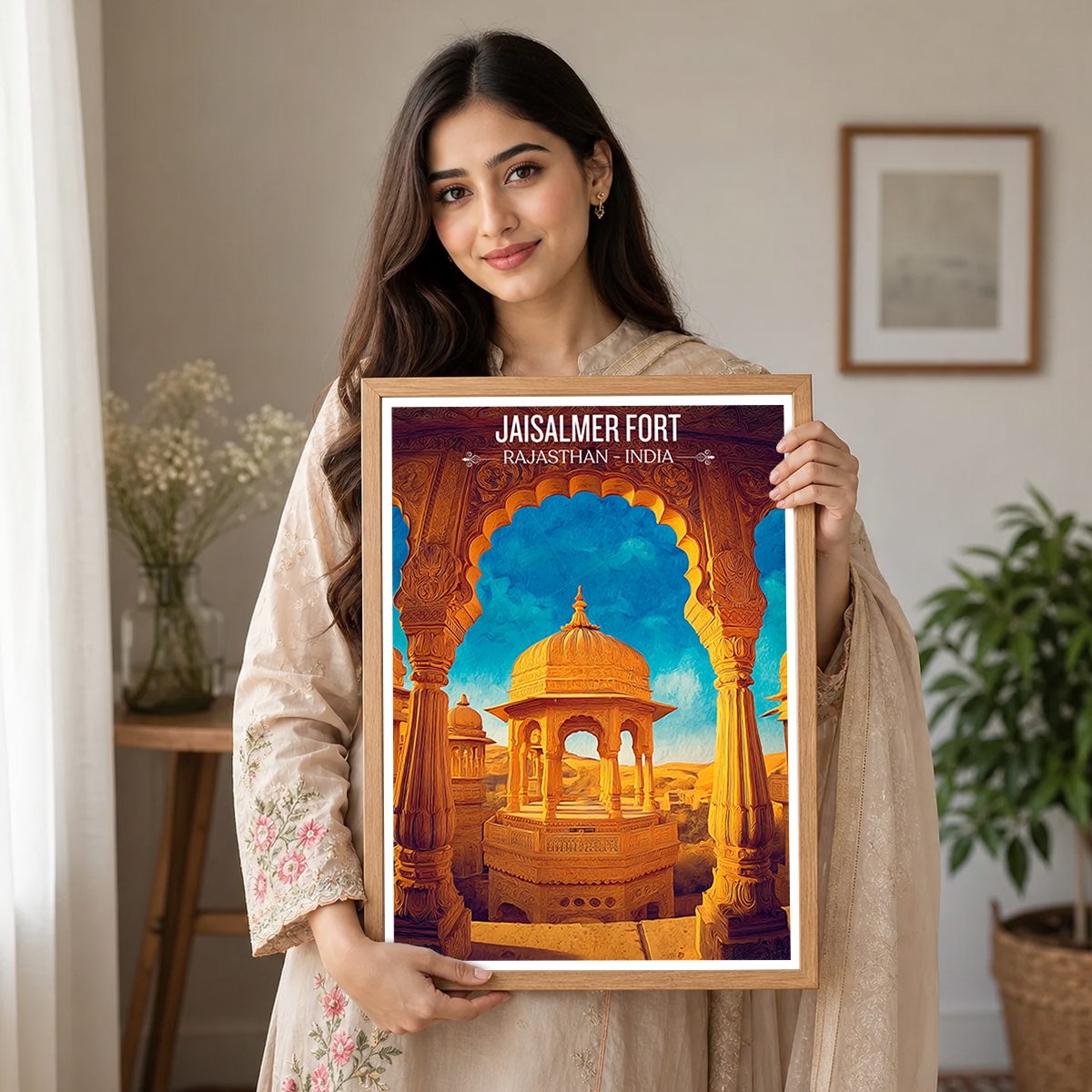 Jaisalmer Fort Sonar Qila Sonargarh - Rajasthan - Travel Wall Art Print Poster - Art Print - Travel Art Poster