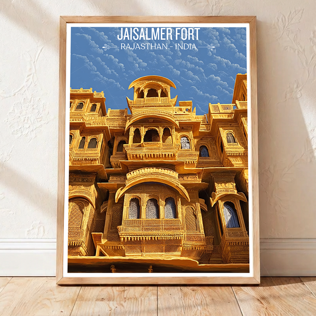 Jaisalmer Golden Fortress - Rajasthan - Travel Wall Art Print Poster - Art Print - Travel Art Poster