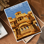 Jaisalmer Golden Fortress - Rajasthan - Travel Wall Art Print Poster - Art Print - Travel Art Poster
