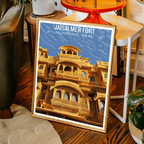 Jaisalmer Golden Fortress - Rajasthan - Travel Wall Art Print Poster - Art Print - Travel Art Poster