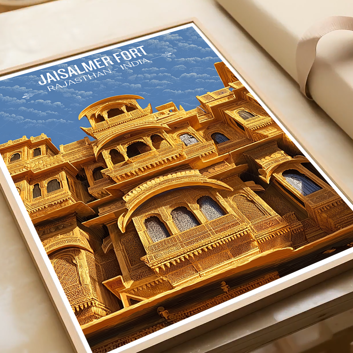 Jaisalmer Golden Fortress - Rajasthan - Travel Wall Art Print Poster - Art Print - Travel Art Poster