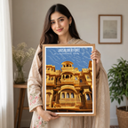 Jaisalmer Golden Fortress - Rajasthan - Travel Wall Art Print Poster - Art Print - Travel Art Poster
