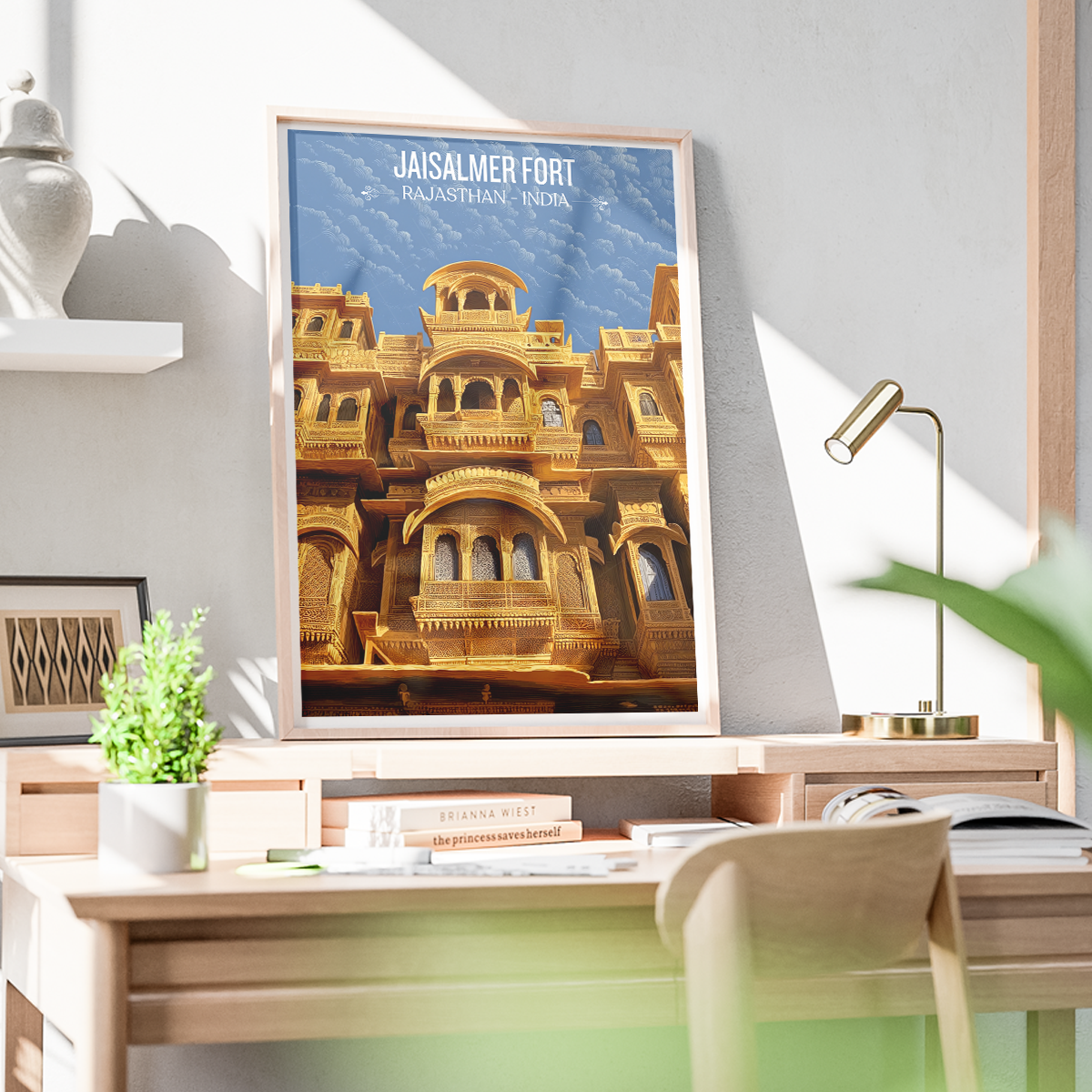 Jaisalmer Golden Fortress - Rajasthan - Travel Wall Art Print Poster - Art Print - Travel Art Poster