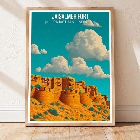 Jaisalmer Fort - Rajasthan - Travel Wall Art Print Poster - Art Print - Travel Art Poster