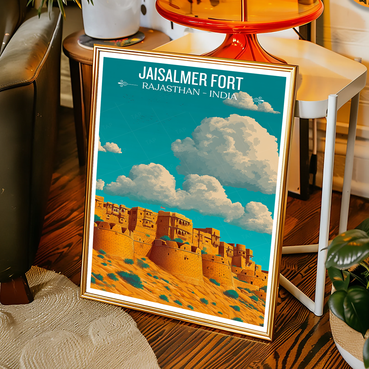 Jaisalmer Fort - Rajasthan - Travel Wall Art Print Poster - Art Print - Travel Art Poster
