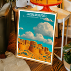 Jaisalmer Fort - Rajasthan - Travel Wall Art Print Poster - Art Print - Travel Art Poster