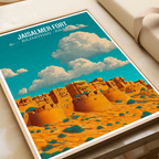 Jaisalmer Fort - Rajasthan - Travel Wall Art Print Poster - Art Print - Travel Art Poster
