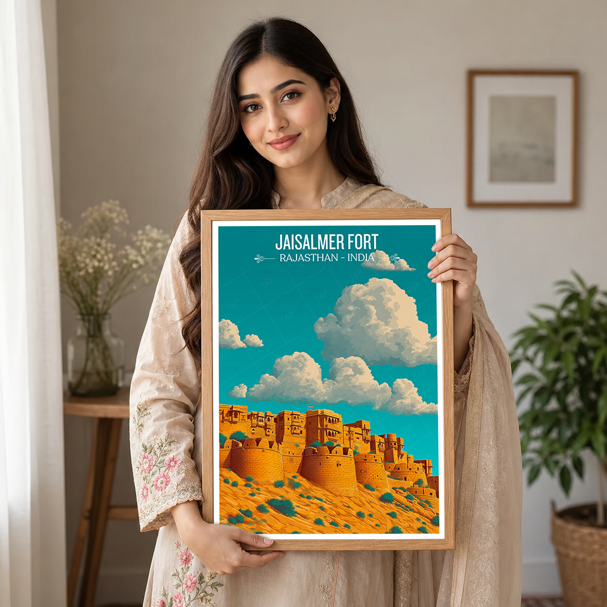 Jaisalmer Fort - Rajasthan - Travel Wall Art Print Poster - Art Print - Travel Art Poster