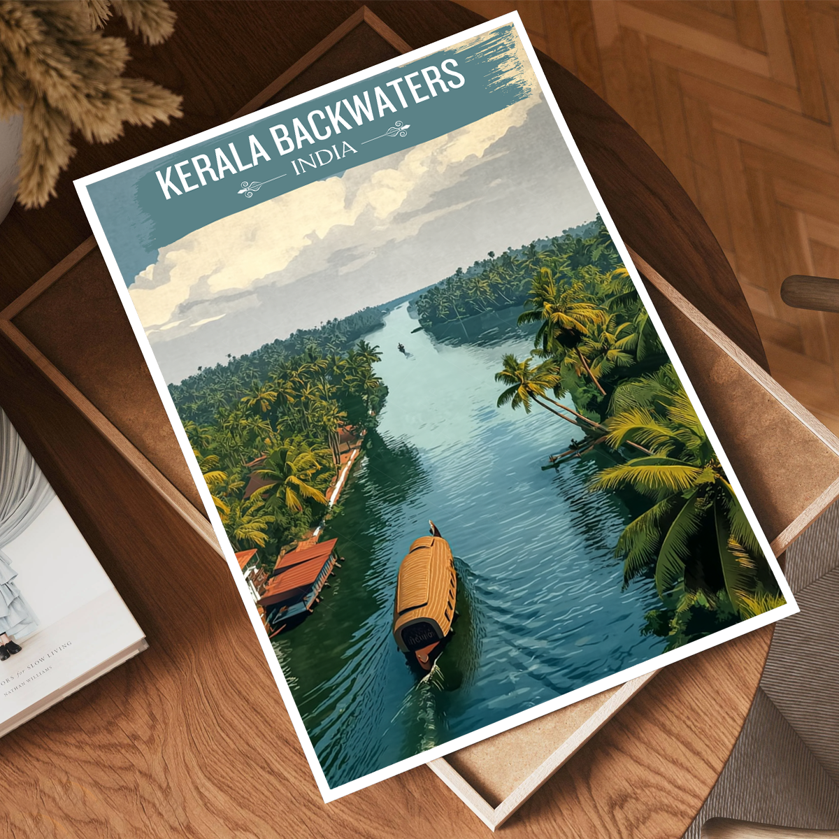 Kerala Backwaters - India - Travel Wall Art Print Poster - Art Print - Travel Art Poster