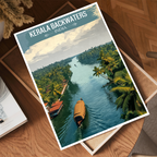Kerala Backwaters - India - Travel Wall Art Print Poster - Art Print - Travel Art Poster