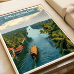 Kerala Backwaters - India - Travel Wall Art Print Poster - Art Print - Travel Art Poster