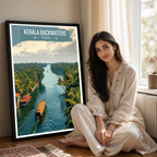 Kerala Backwaters - India - Travel Wall Art Print Poster - Art Print - Travel Art Poster