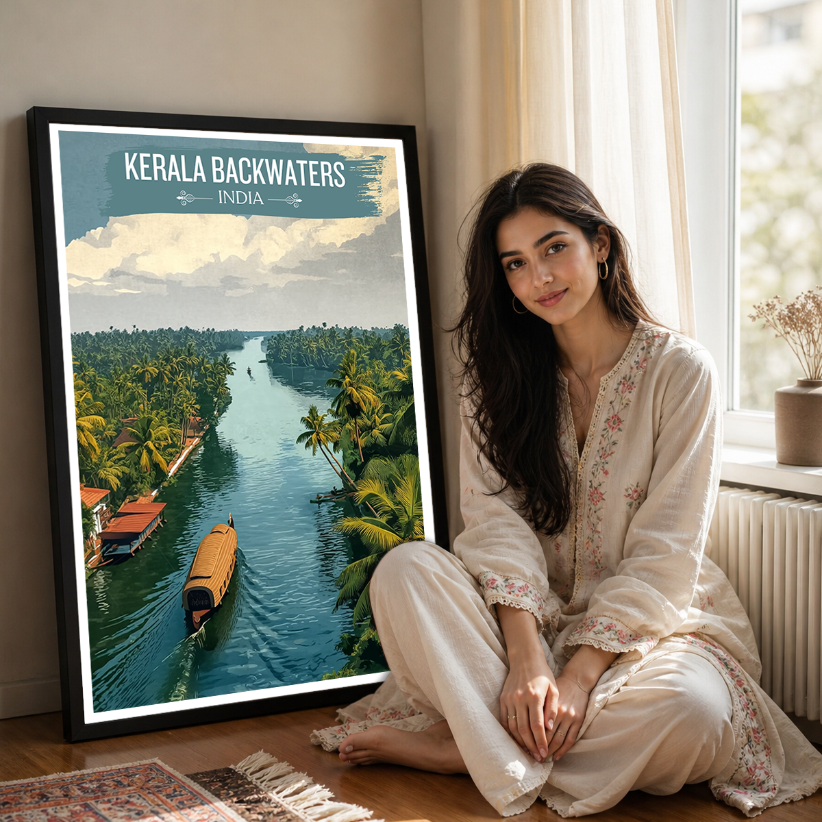 Kerala Backwaters - India - Travel Wall Art Print Poster - Art Print - Travel Art Poster