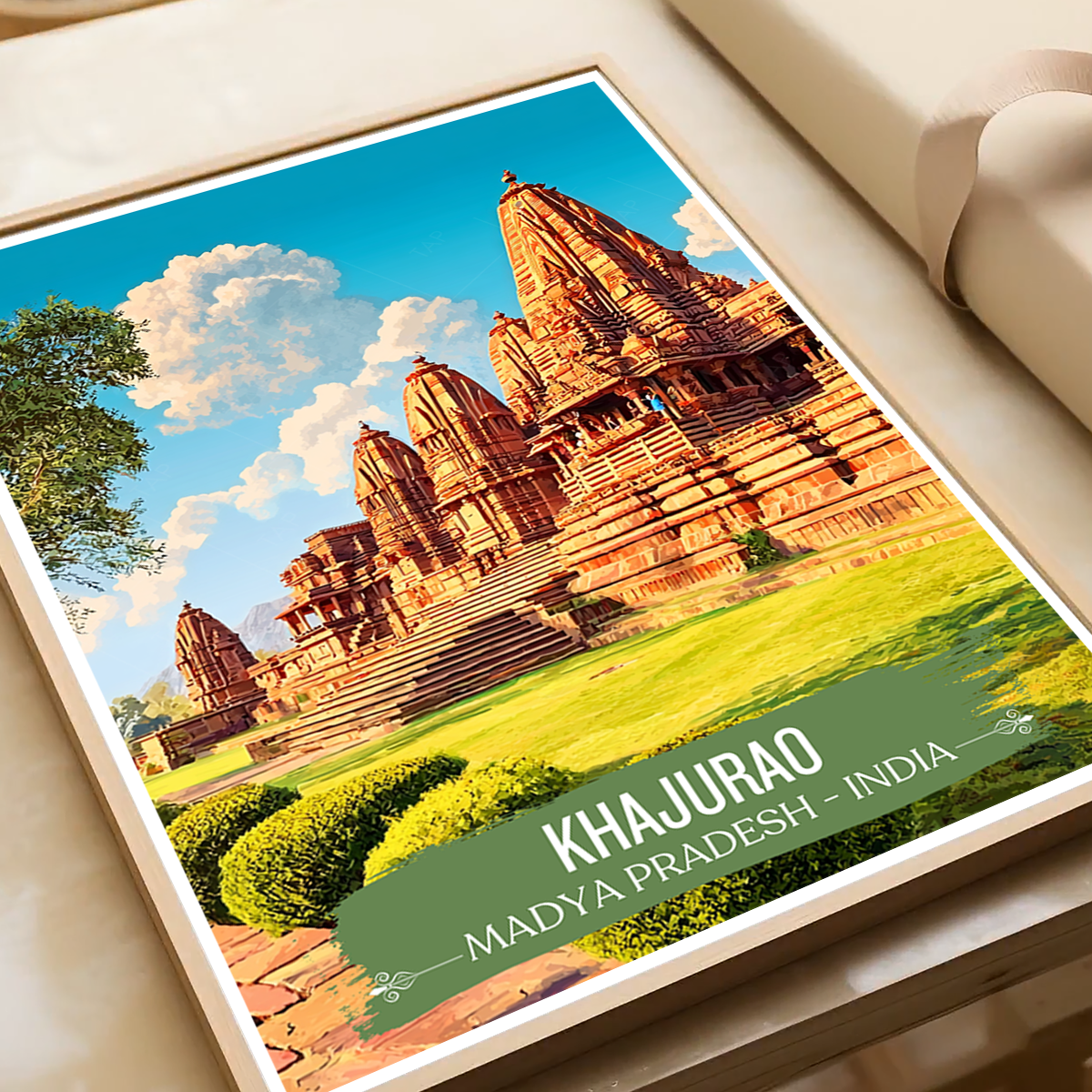 Khajurao - Madya Pradesh - Travel Wall Art Print Poster - Art Print - Travel Art Poster