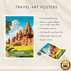 Khajurao - Madya Pradesh - Travel Wall Art Print Poster - Art Print - Travel Art Poster