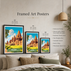 Khajurao - Madya Pradesh - Travel Wall Art Print Poster - Art Print - Travel Art Poster