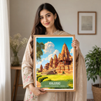 Khajurao - Madya Pradesh - Travel Wall Art Print Poster - Art Print - Travel Art Poster