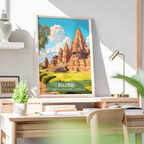 Khajurao - Madya Pradesh - Travel Wall Art Print Poster - Art Print - Travel Art Poster