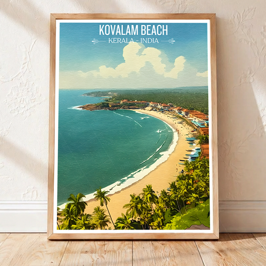 Kovalam Beach - Kerala - India - Travel Wall Art Print Poster - Art Print - Travel Art Poster