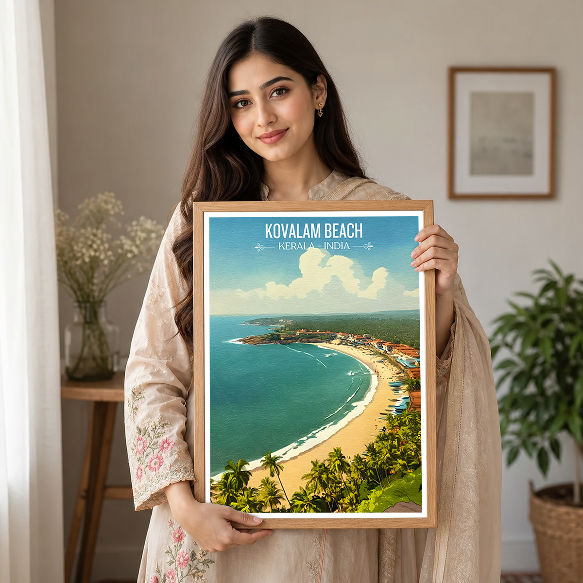 Kovalam Beach - Kerala - India - Travel Wall Art Print Poster - Art Print - Travel Art Poster
