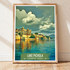 Lake Pichola - Udaipur - India - Travel Wall Art Print Poster - Art Print - Travel Art Poster